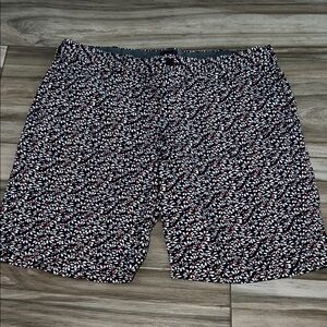 J. Crew Stanton floral Navy Red and White Floral Shorts